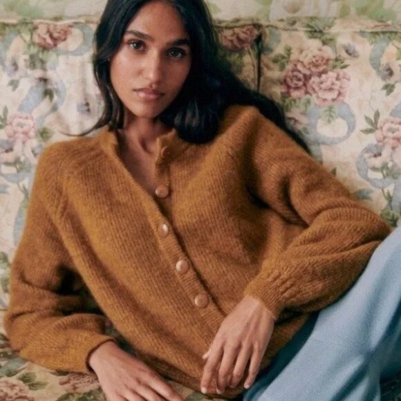 Sezane Othello Jumper in Cinnamon - Picture 1 of 7